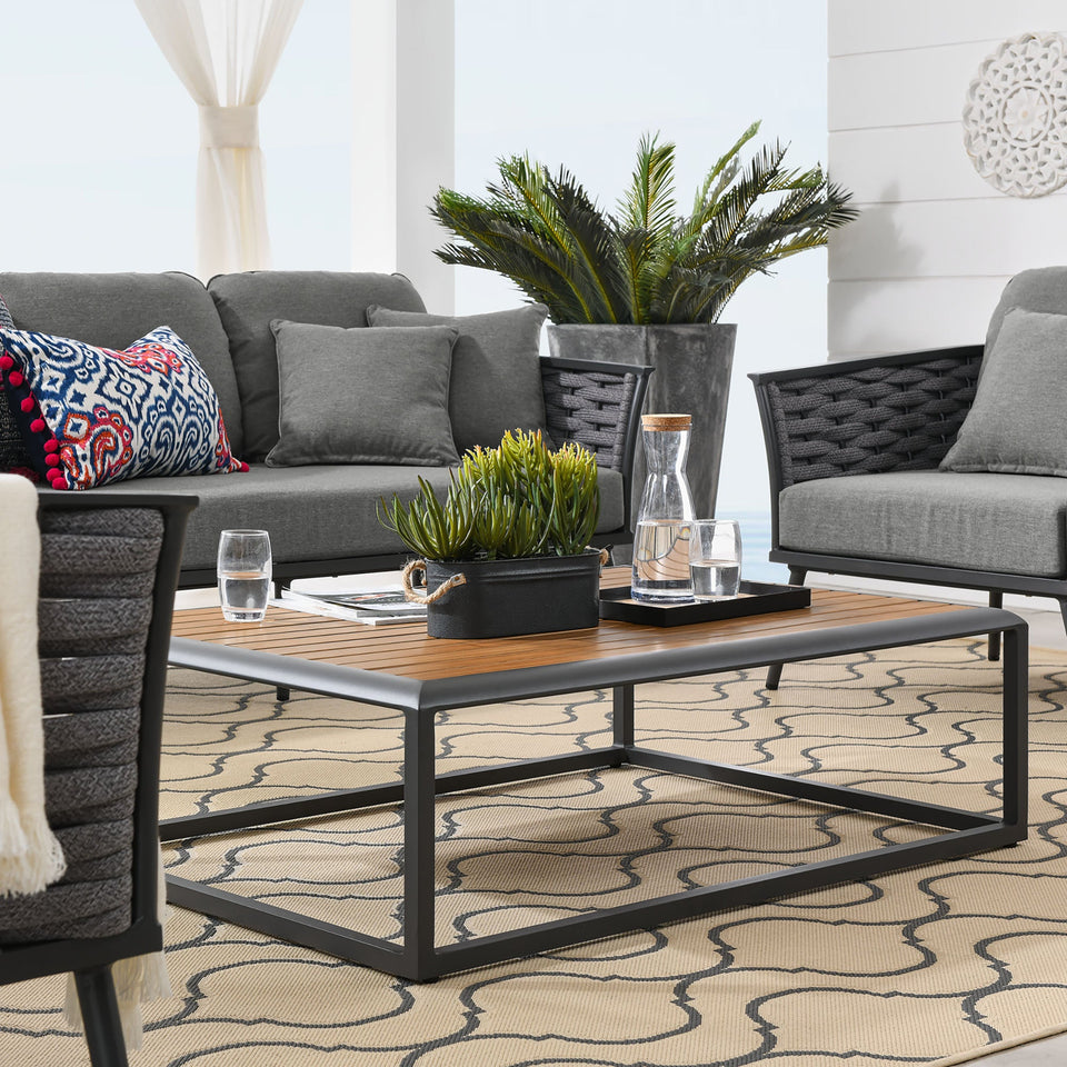 Stance 6 Piece Outdoor Patio Aluminum Sectional Sofa Set by Modway
