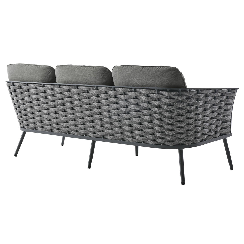 Stance 6 Piece Outdoor Patio Aluminum Sectional Sofa Set by Modway