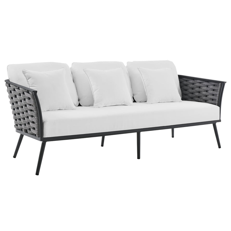 Stance 6 Piece Outdoor Patio Aluminum Sectional Sofa Set by Modway