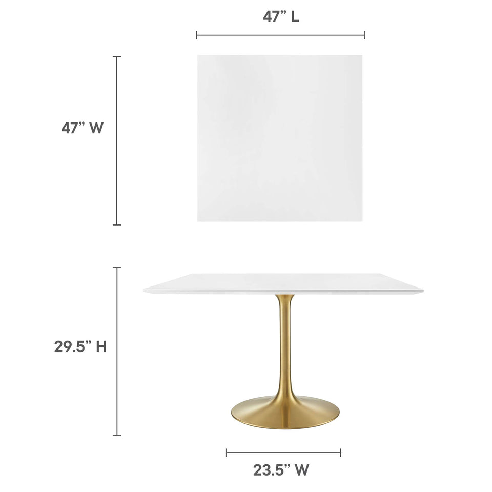 Lippa 48" Square Wood Dining Table by Modway