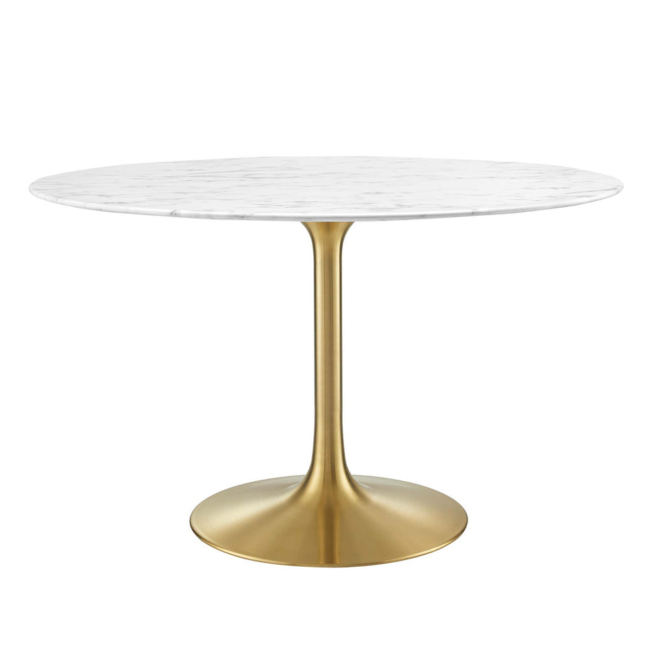 Lippa 48" Round Faux Marble Dining Table by Modway