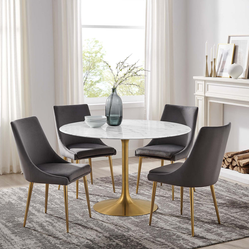 Lippa 48" Round Faux Marble Dining Table by Modway