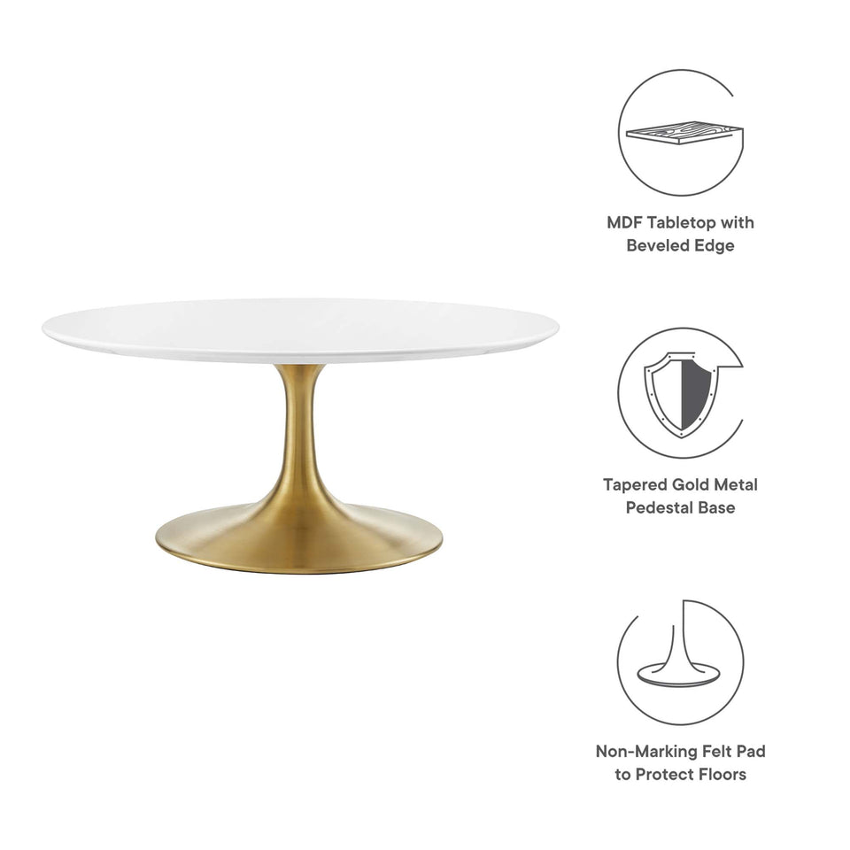 Lippa Round Wood Coffee Table by Modway