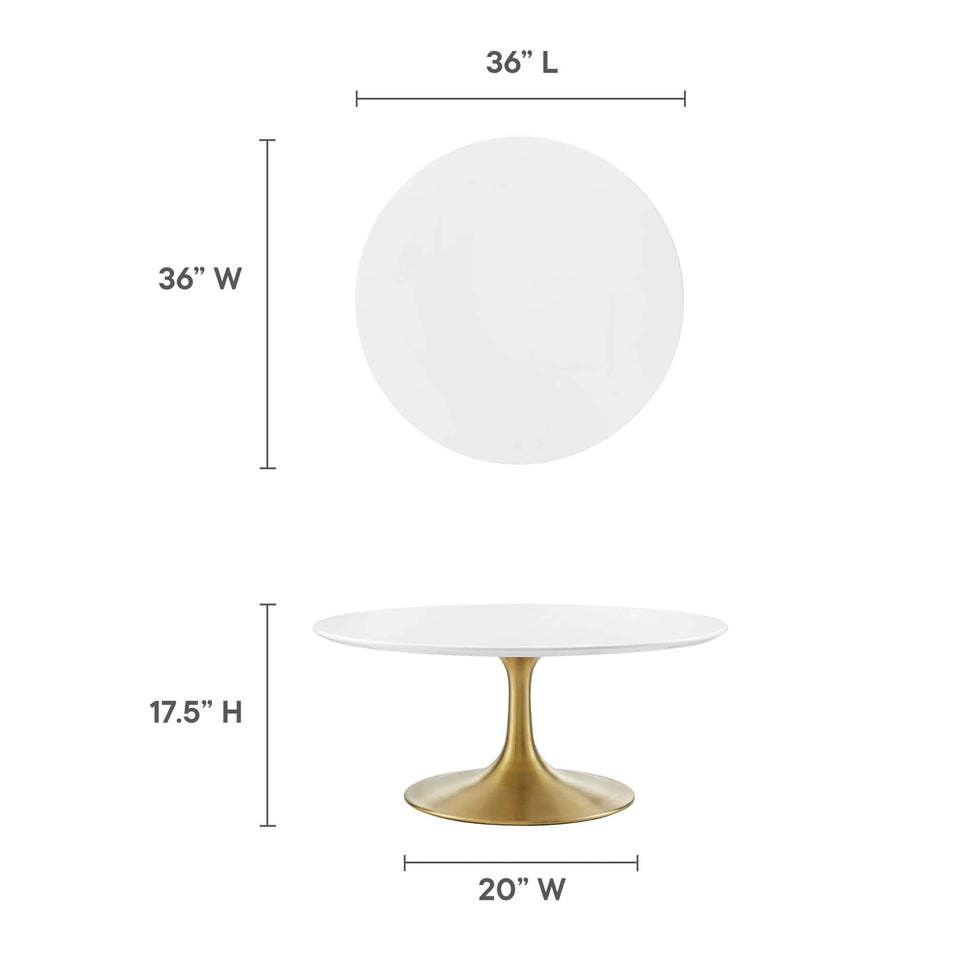 Lippa Round Wood Coffee Table by Modway