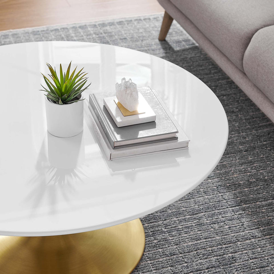 Lippa Round Wood Coffee Table by Modway