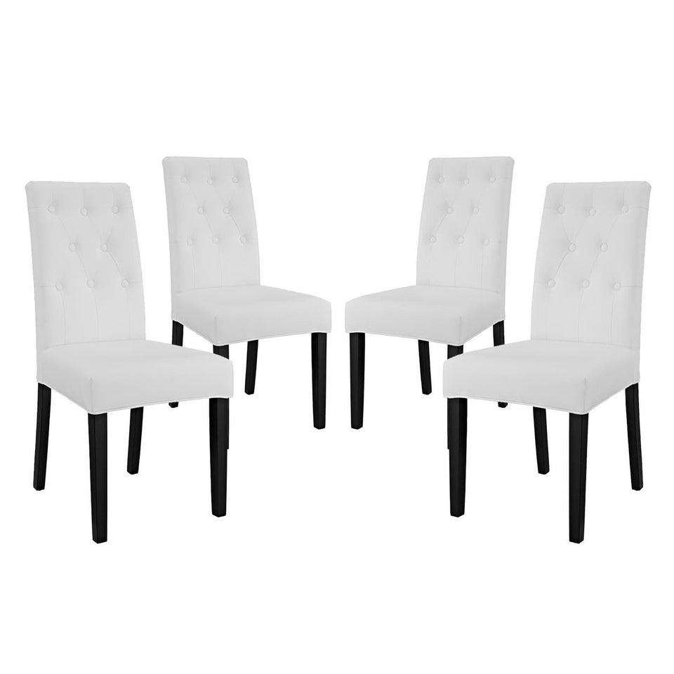 Confer Vinyl Dining Side Chair Set of 4 by Modway