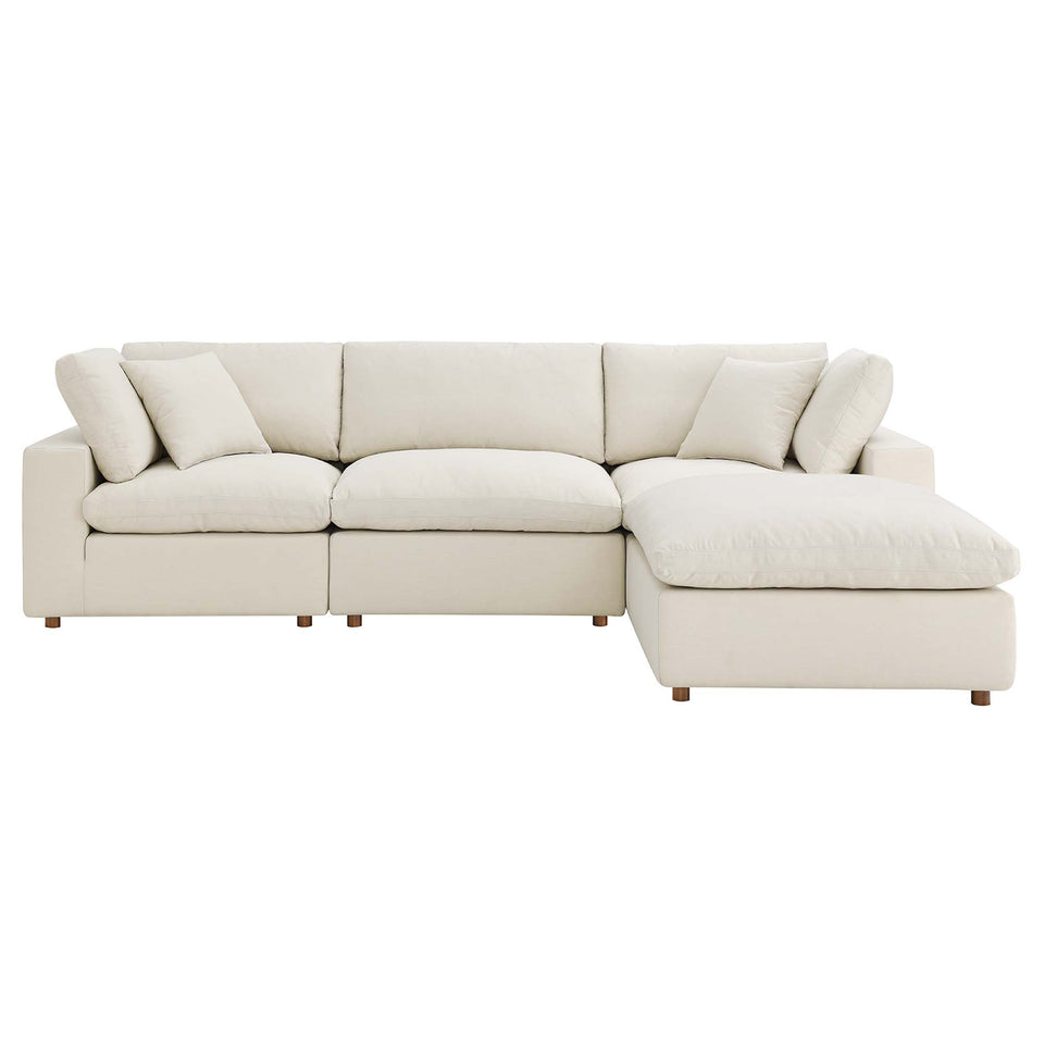 Commix 4 Piece Down Filled Overstuffed Sectional Sofa Set by Modway