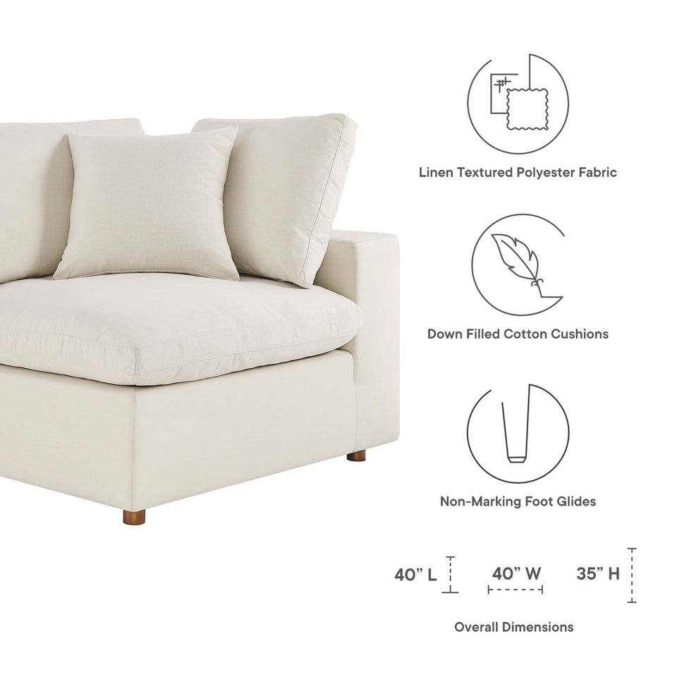 Commix 4 Piece Down Filled Overstuffed Sectional Sofa Set by Modway