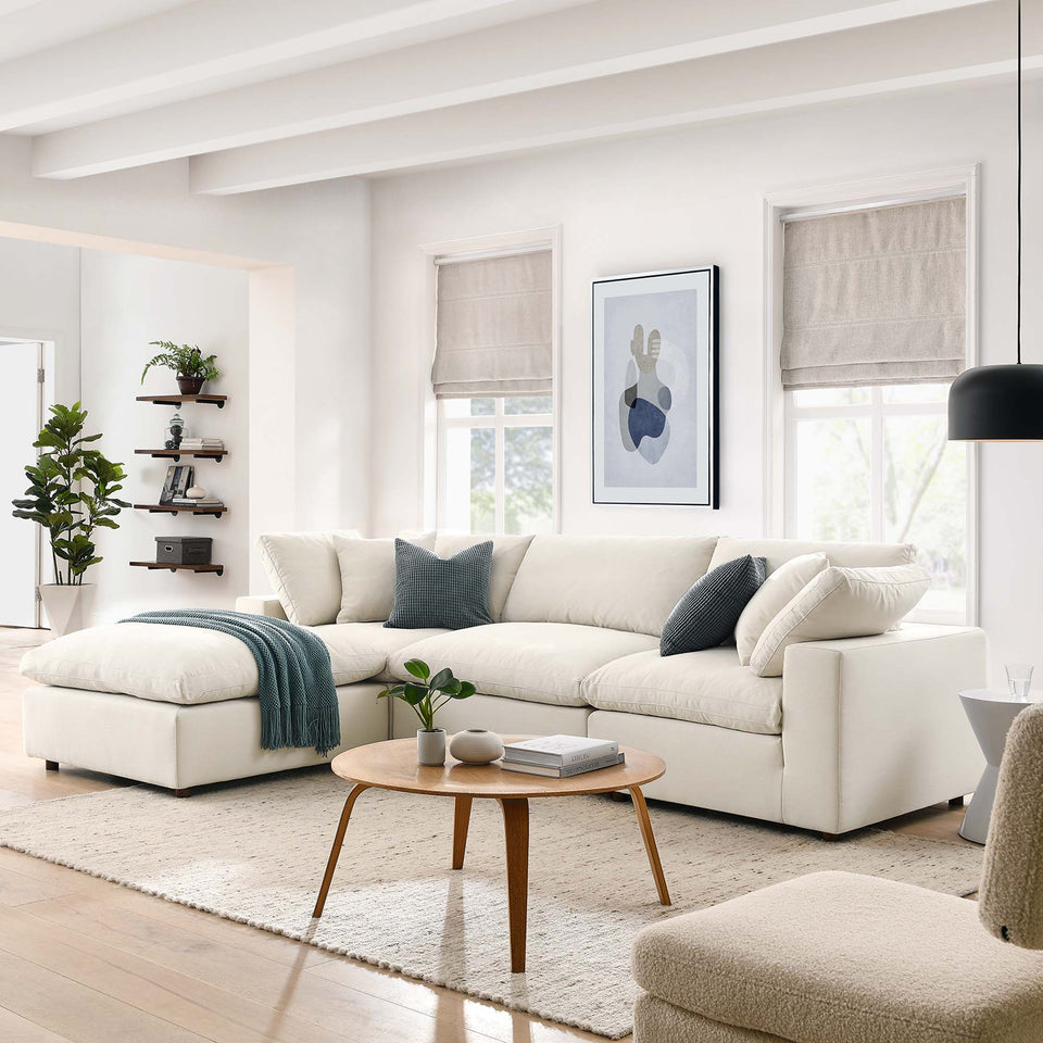 Commix 4 Piece Down Filled Overstuffed Sectional Sofa Set by Modway