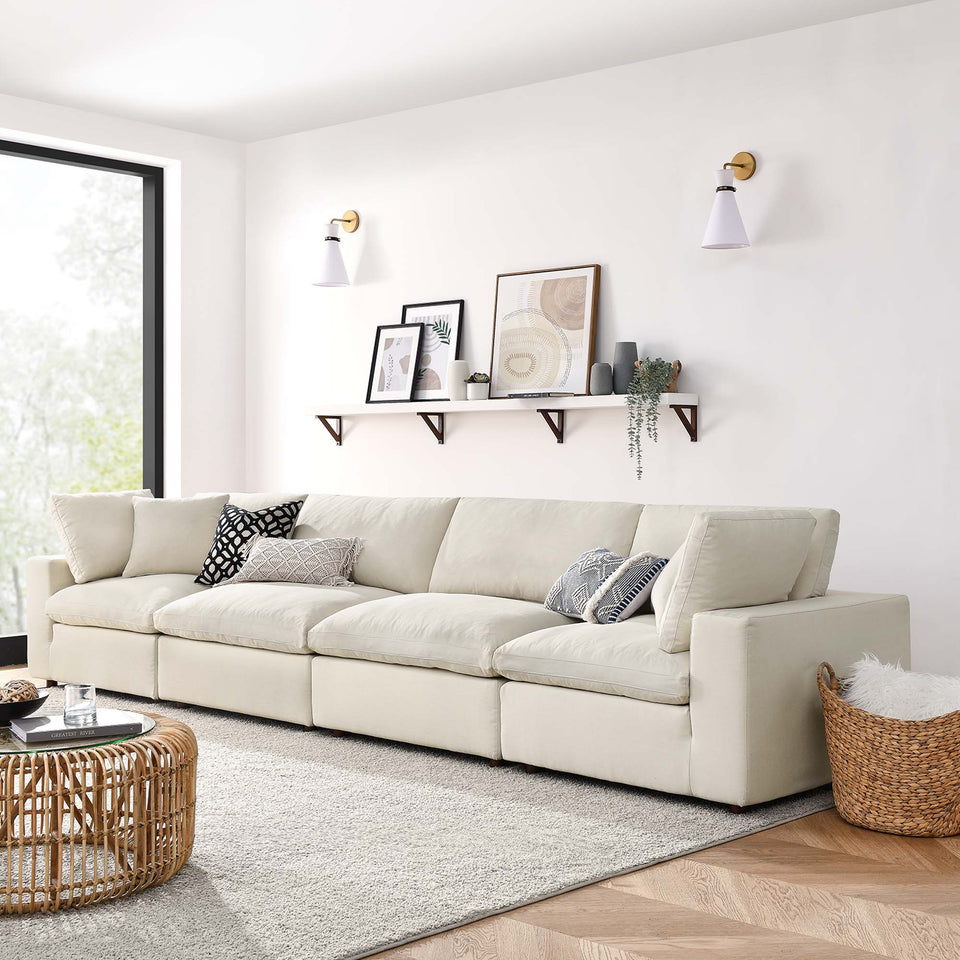 Commix 4 Piece Down Filled Overstuffed Sectional Sofa Set by Modway