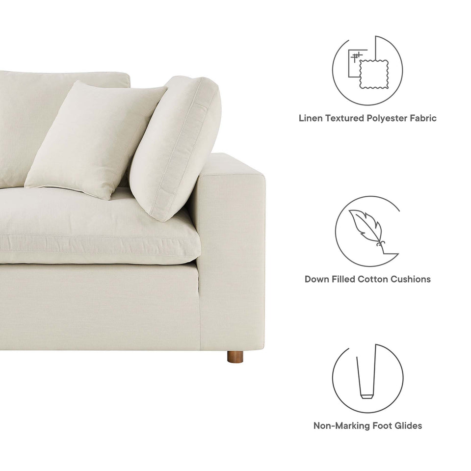 Commix 5-Piece Down Filled Overstuffed Armless Sectional Sofa by Modway