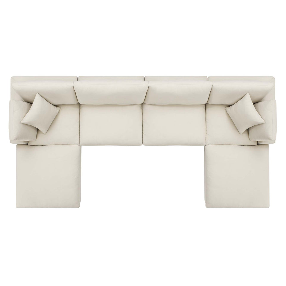 Commix 6-Piece Down Filled Overstuffed Sectional Sofa by Modway