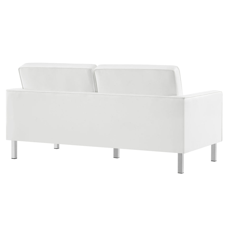 Loft Tufted Vegan Leather Loveseat by Modway