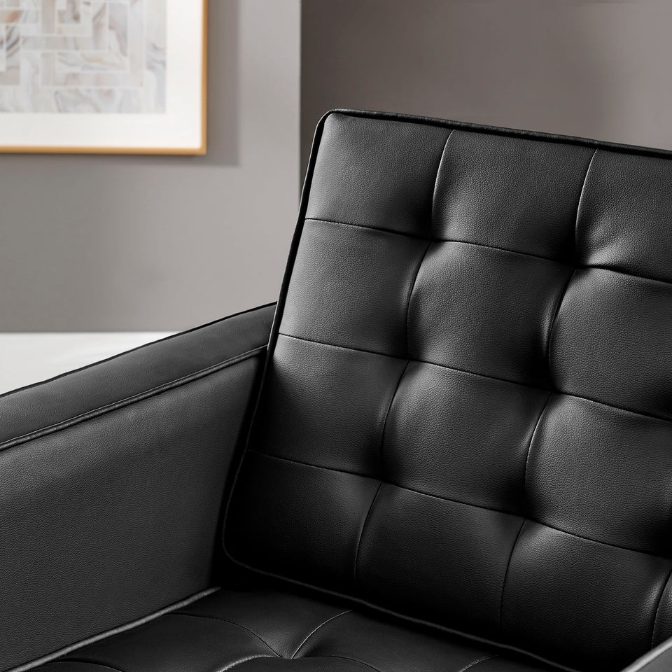 Loft Tufted Vegan Leather Armchair by Modway