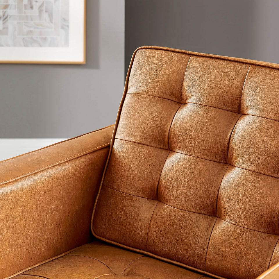 Loft Tufted Vegan Leather Armchair by Modway