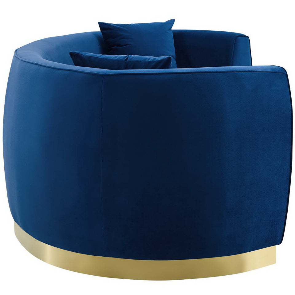 Resolute Curved Performance Velvet Sofa by Modway