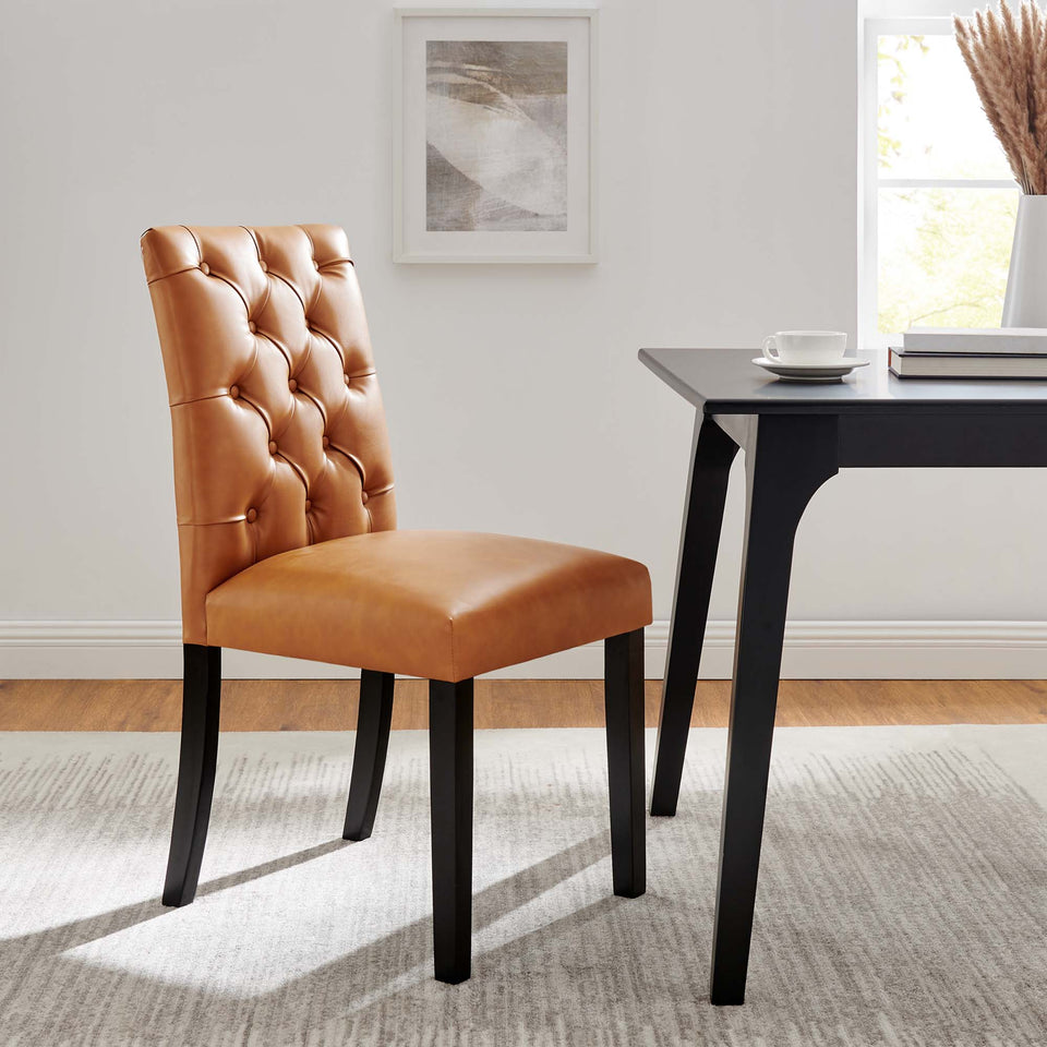 Duchess Vinyl Dining Chair Set of 2 by Modway