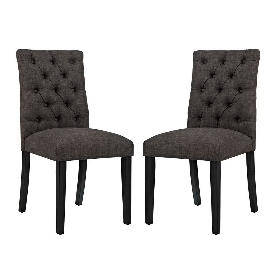 Duchess Fabric Dining Chair Set of 2 by Modway