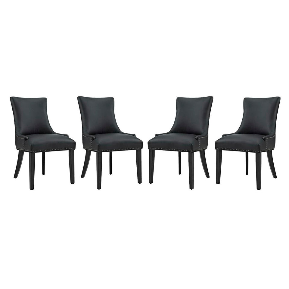 Marquis Faux Leather Dining Chair Set of 4 by Modway