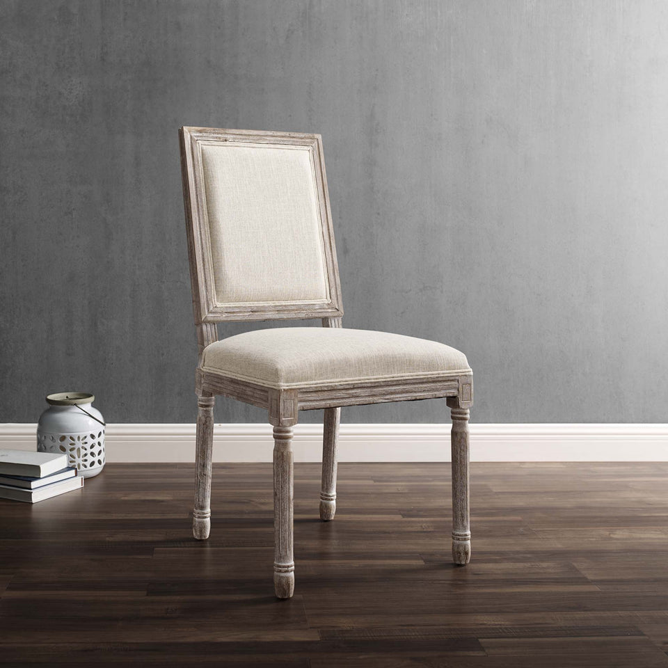 Court Upholstered Fabric Dining Side Chair Set of 2 by Modway