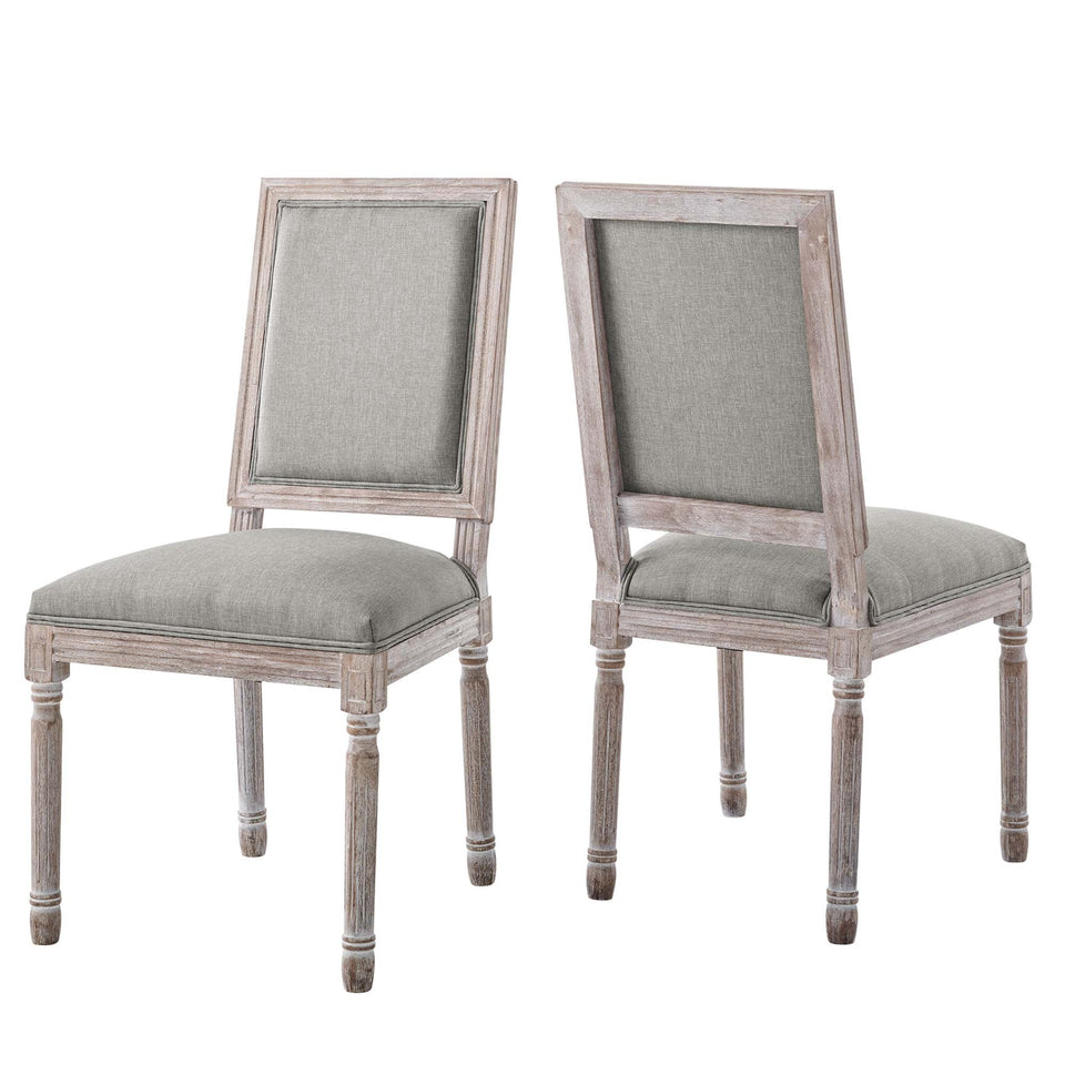 Court Upholstered Fabric Dining Side Chair Set of 2 by Modway