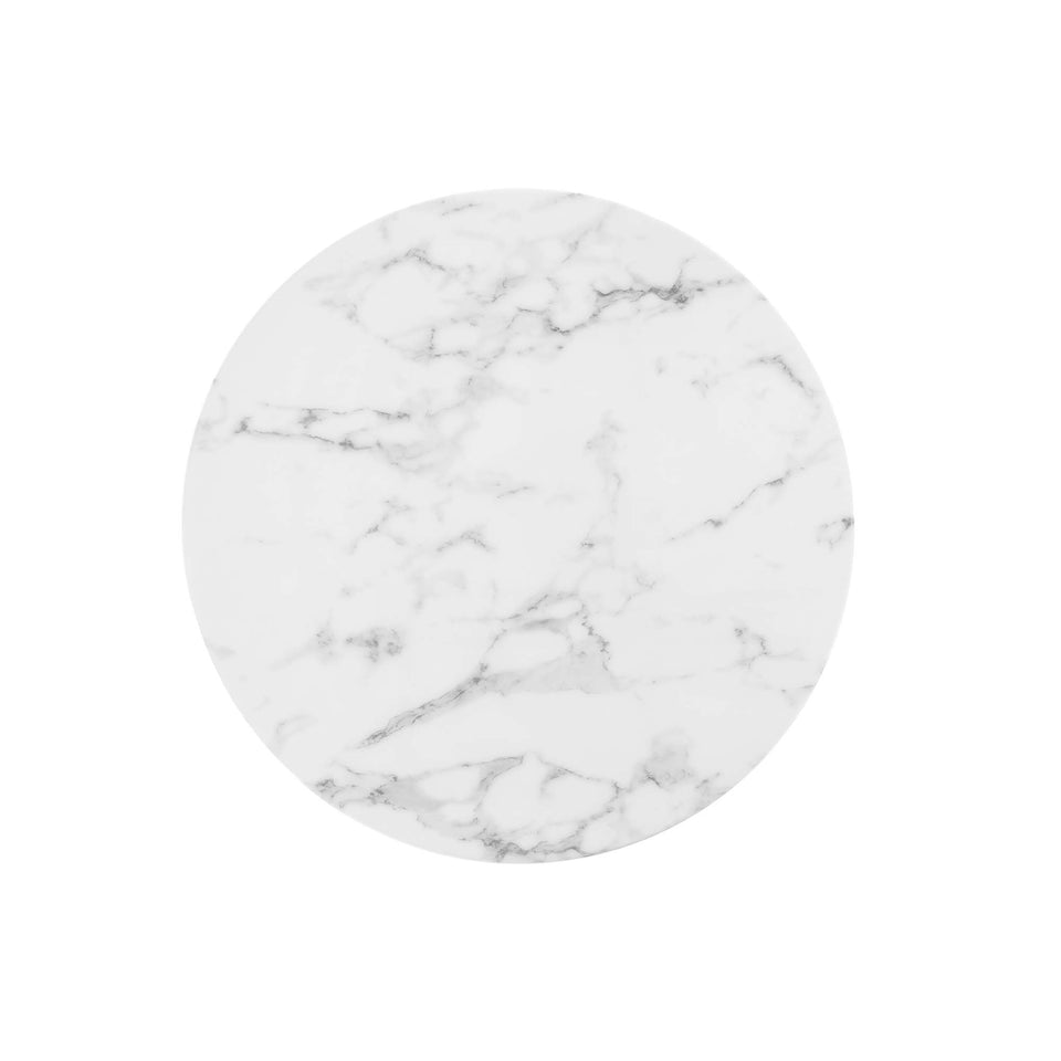Lippa 28" Round Faux Marble Dining Table by Modway
