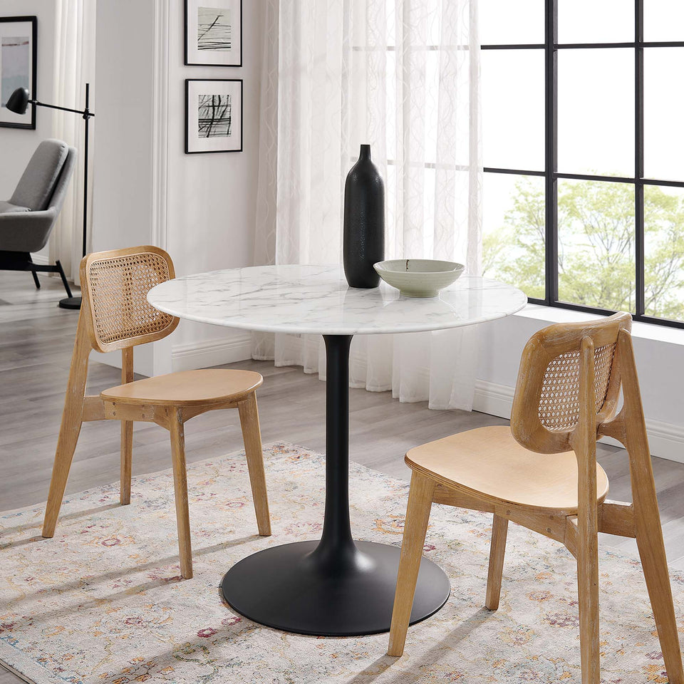 Lippa 40" Round Faux Marble Dining Table by Modway