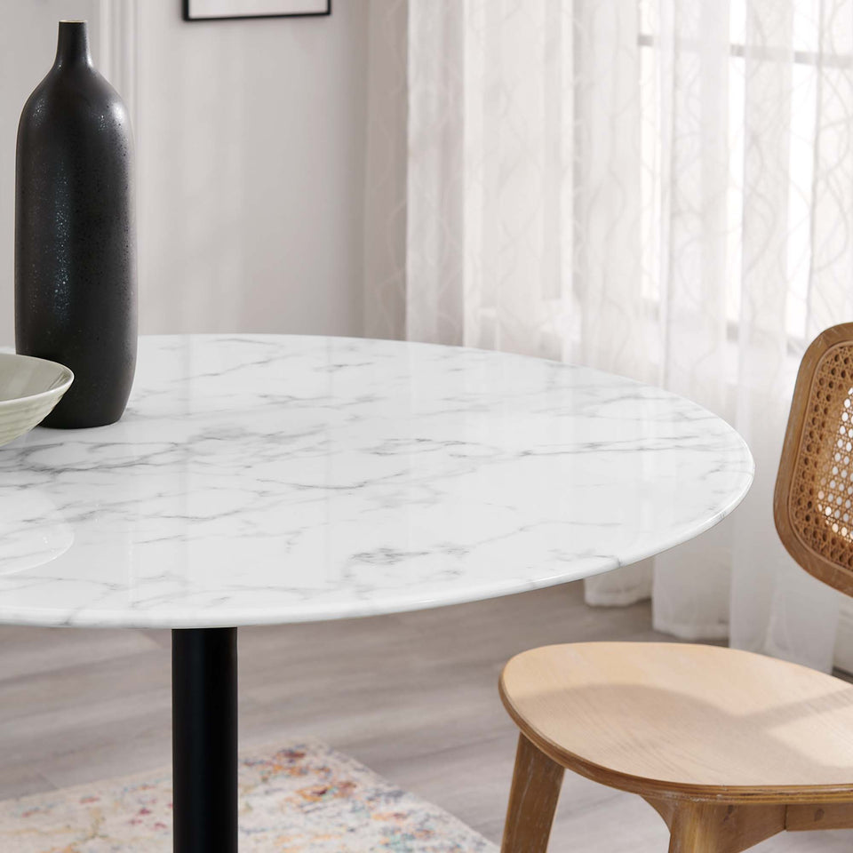 Lippa 40" Round Faux Marble Dining Table by Modway