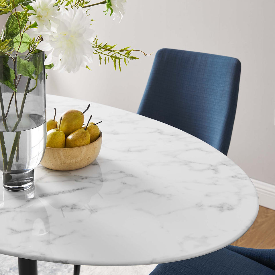 Lippa 60" Oval Faux Marble Dining Table by Modway