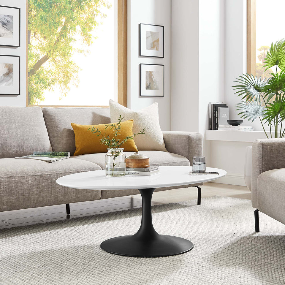 Lippa 42" Oval Wood Coffee Table by Modway