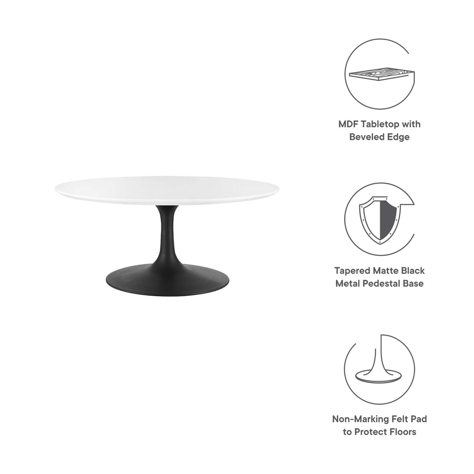 Lippa Round Wood Coffee Table by Modway