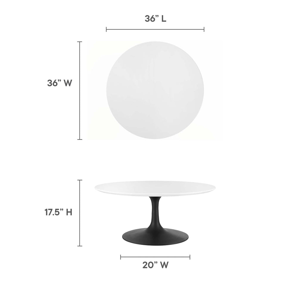 Lippa Round Wood Coffee Table by Modway