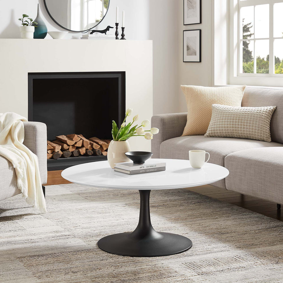 Lippa Round Wood Coffee Table by Modway