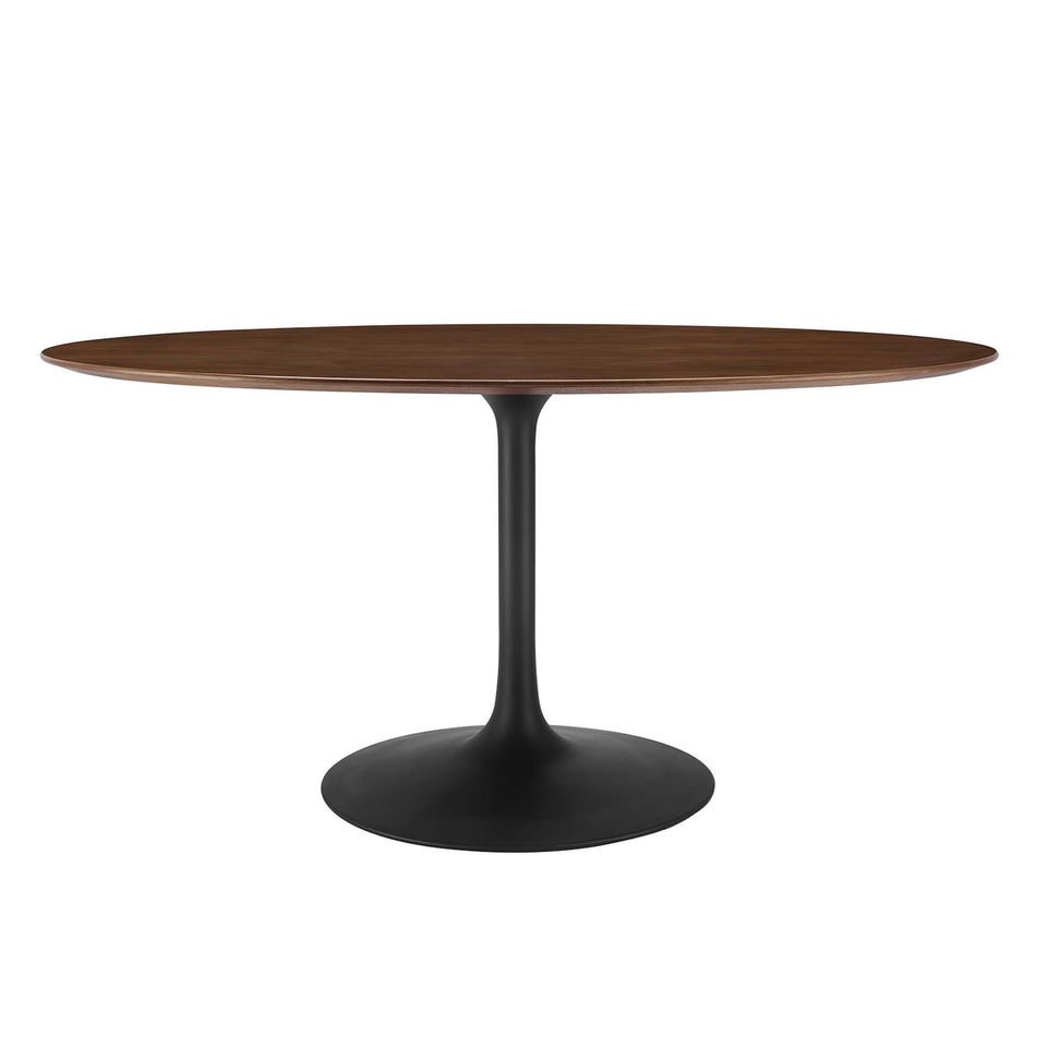 Lippa 60" Oval Walnut Wood Dining Table by Modway