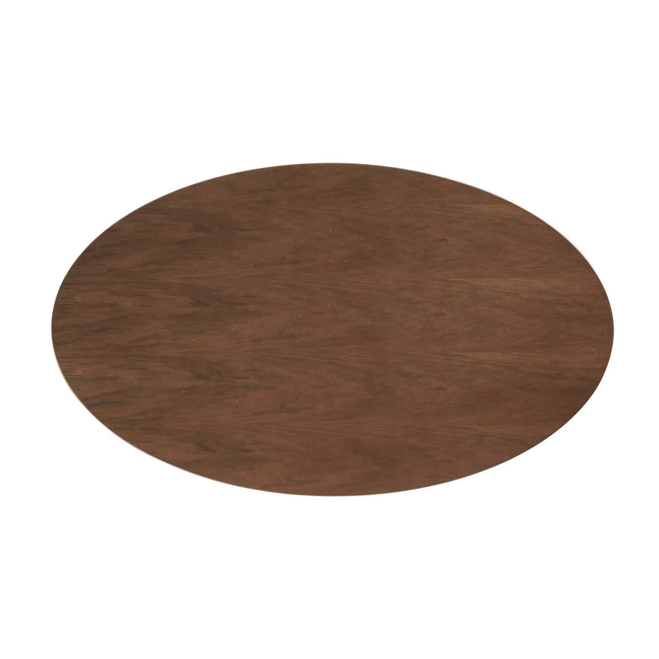 Lippa 60" Oval Walnut Wood Dining Table by Modway