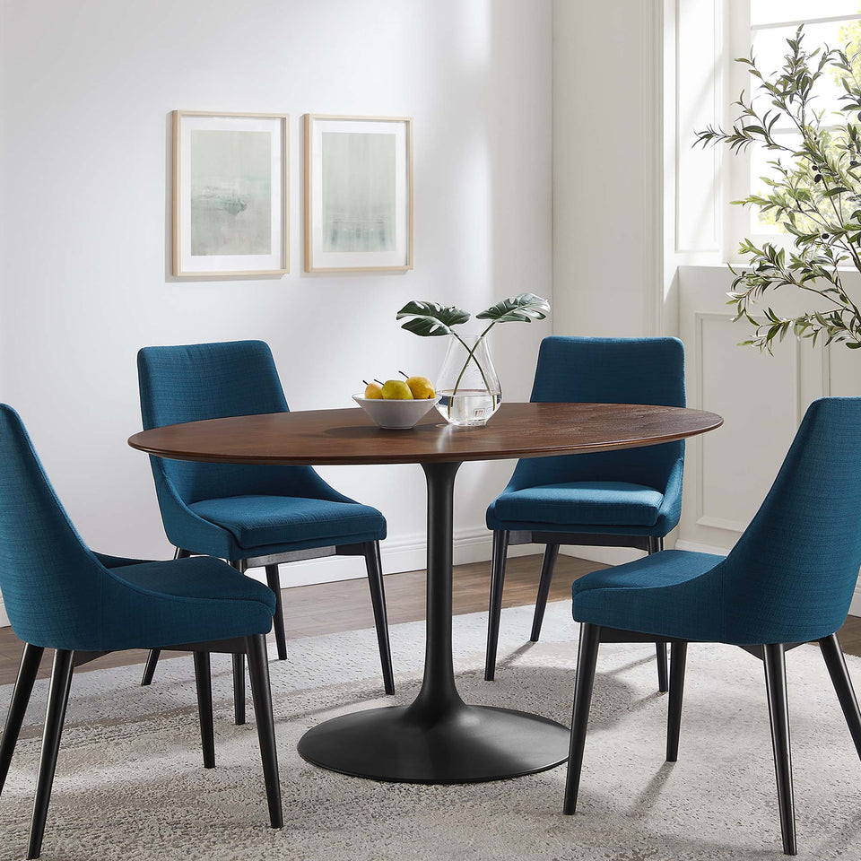 Lippa 60" Oval Walnut Wood Dining Table by Modway