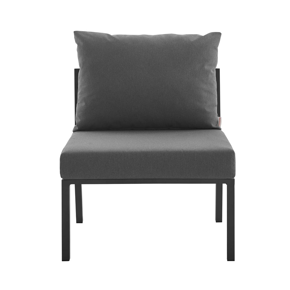Riverside Outdoor Patio Aluminum Armless Chair by Modway