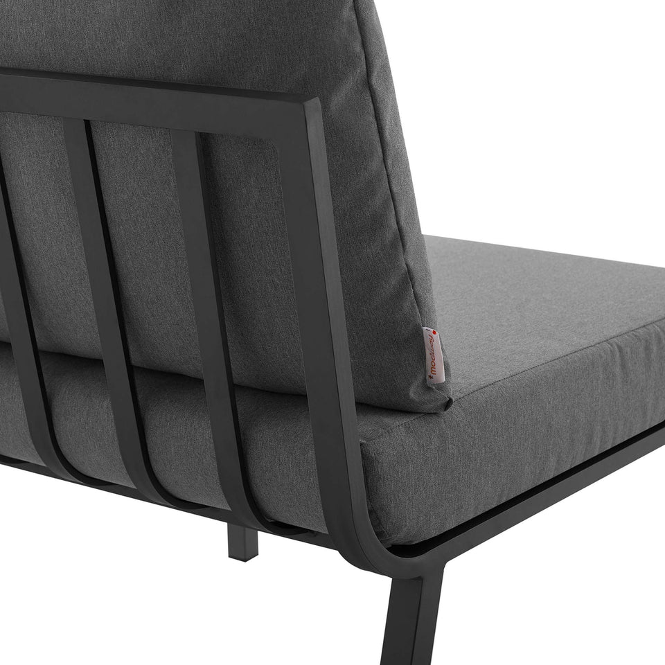 Riverside Outdoor Patio Aluminum Armless Chair by Modway