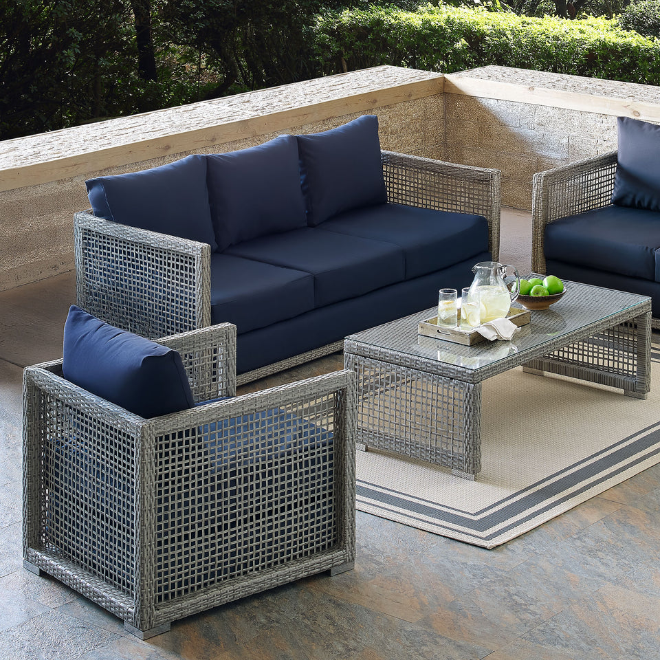 Aura 3 Piece Outdoor Patio Wicker Rattan Set by Modway