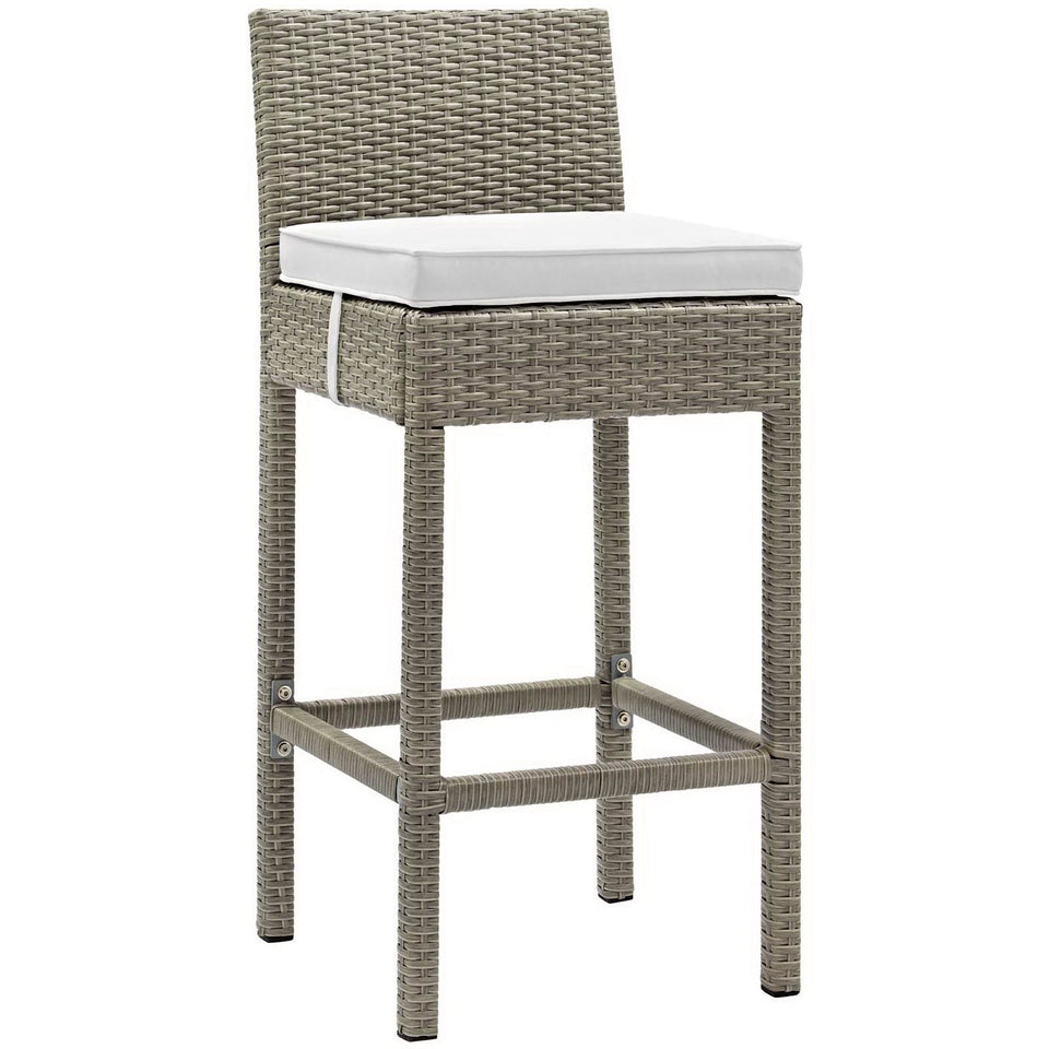 Conduit Outdoor Wicker Rattan Bar Stool Set of 2 by Modway