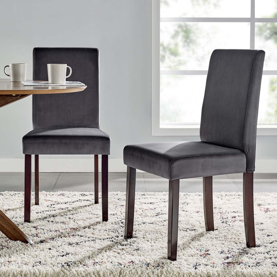 Prosper Upholstered Velvet Dining Side Chair Set of 2 by Modway