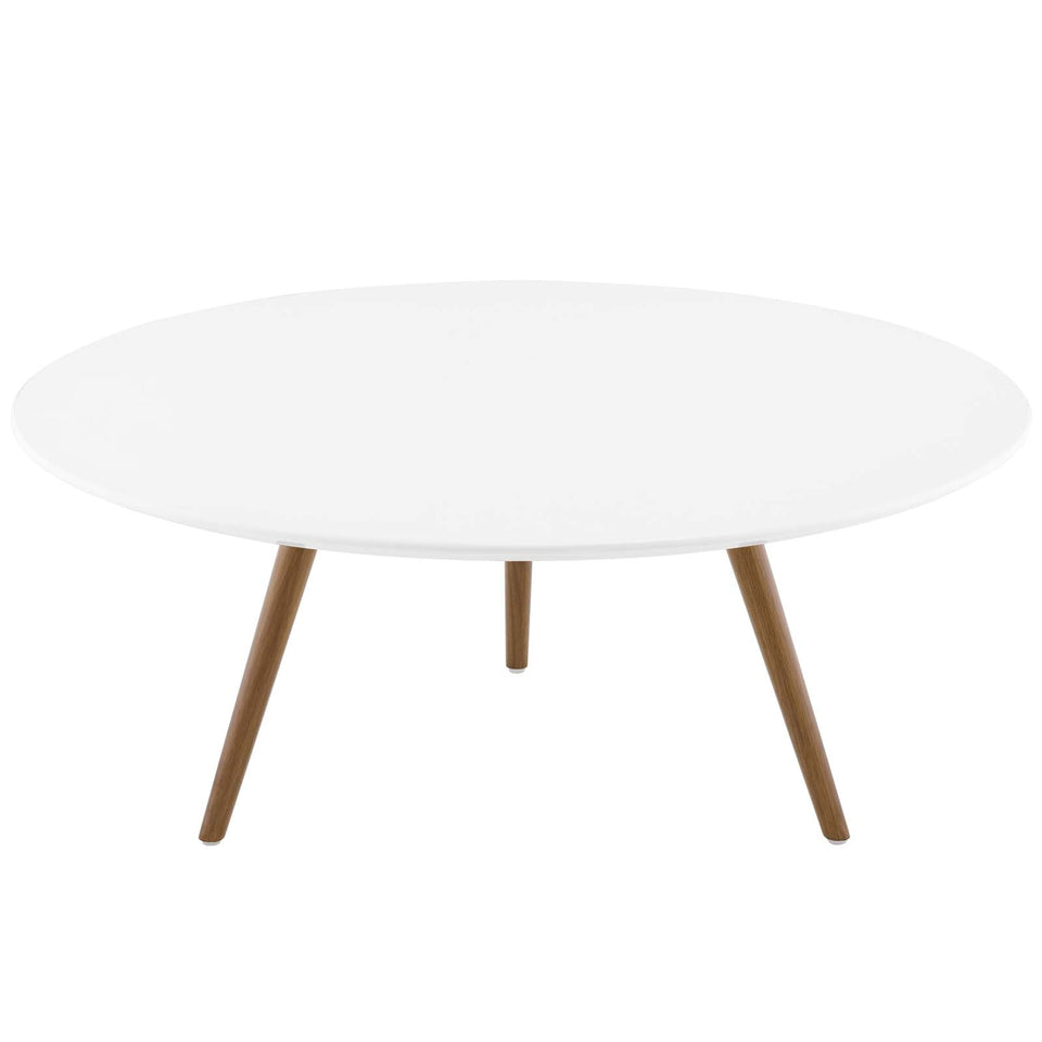 Lippa Round Wood Coffee Table with Tripod Base by Modway