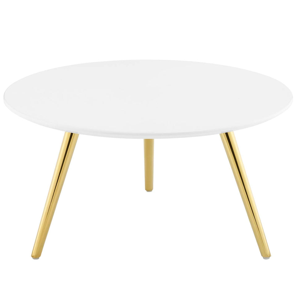 Lippa Round Wood Coffee Table with Tripod Base by Modway