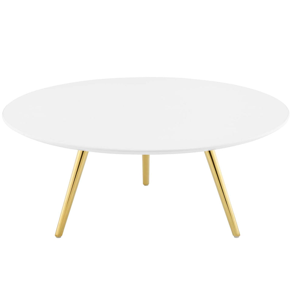 Lippa Round Wood Coffee Table with Tripod Base by Modway