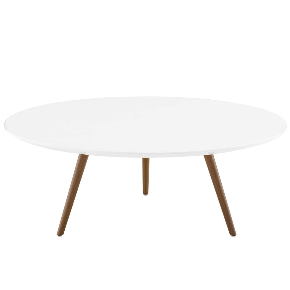 Lippa Round Wood Coffee Table with Tripod Base by Modway