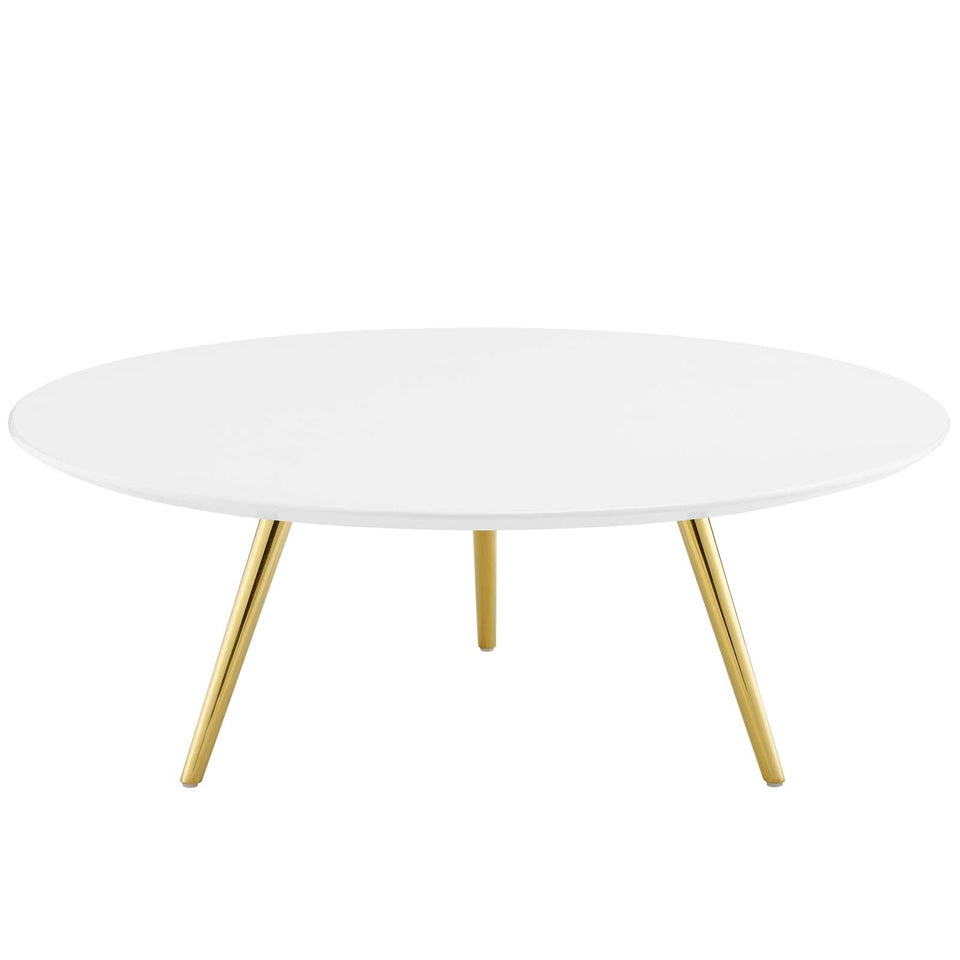 Lippa Round Wood Coffee Table with Tripod Base by Modway