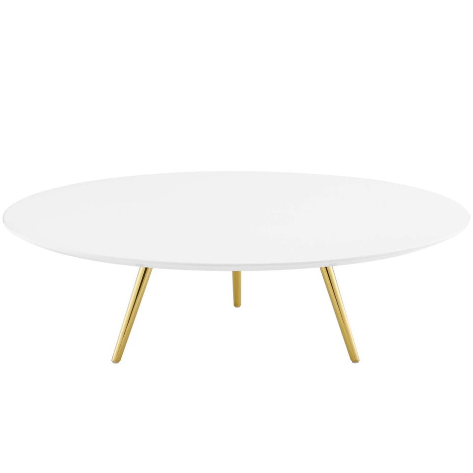 Lippa Round Wood Coffee Table with Tripod Base by Modway