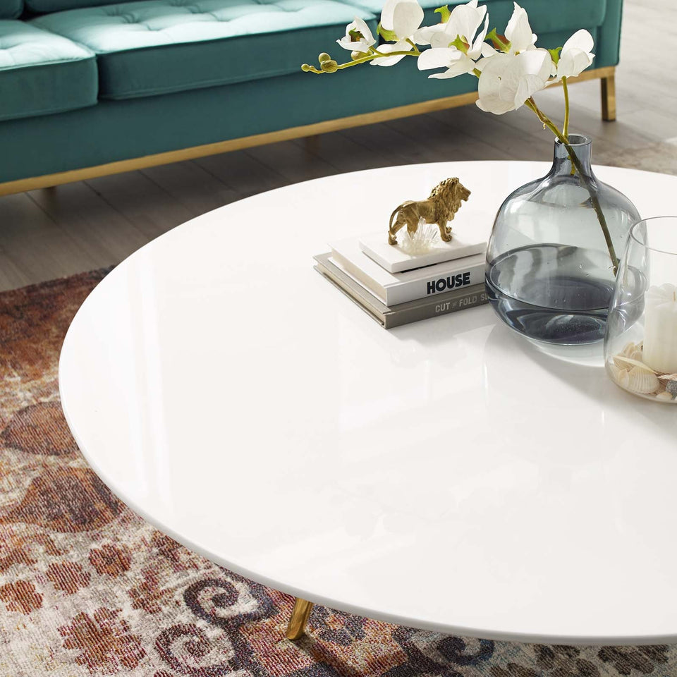 Lippa Round Wood Coffee Table with Tripod Base by Modway