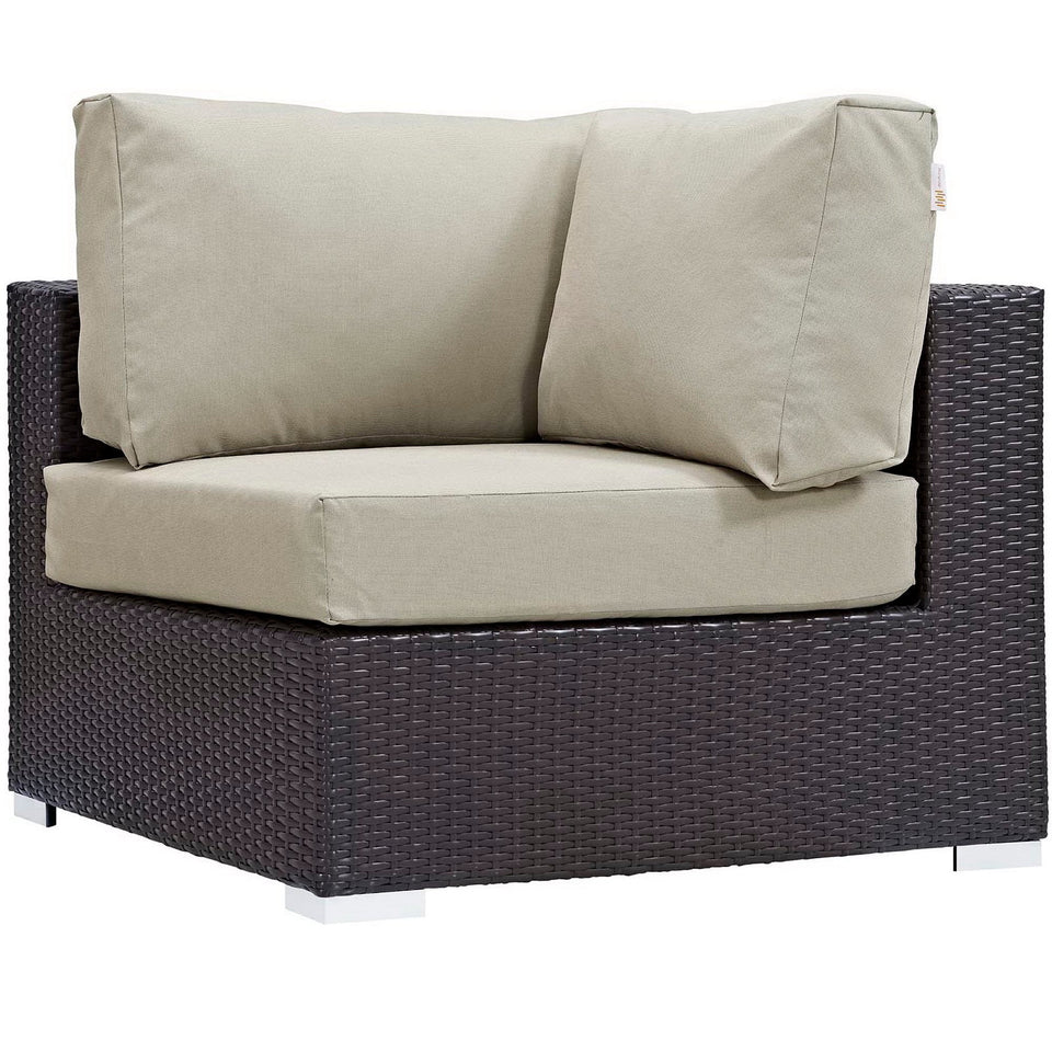 Convene 5 Piece Set Outdoor with Fire Pit by Modway