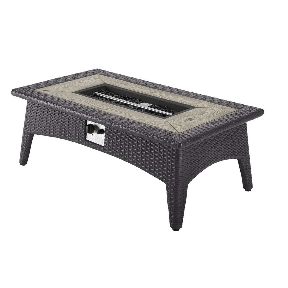 Convene 5 Piece Set Outdoor with Fire Pit by Modway